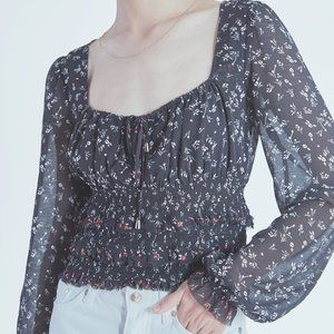 Free People Printed Lolita Top
